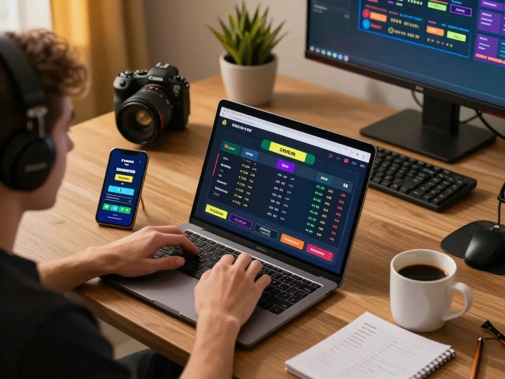 Gk88 mobile app enhances betting experience on a laptop while placing strategic wagers.