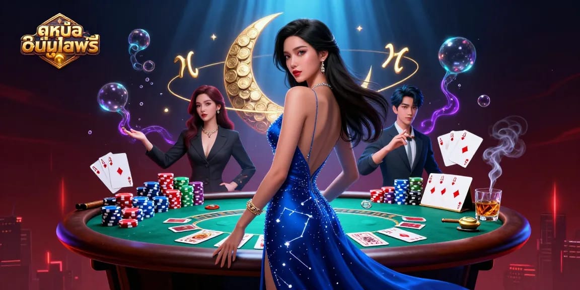 Experience ดูหนังออนไลน์ฟรี with vibrant casino elements featuring rich graphics and engaging characters.