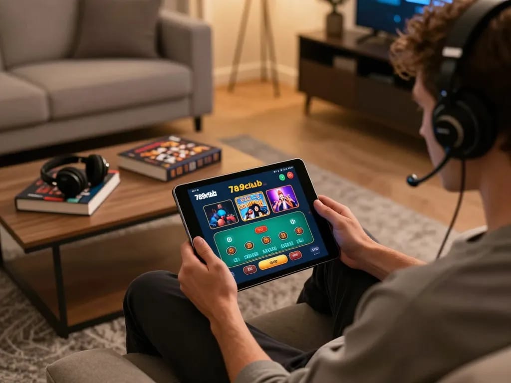 Chơi game trên ứng dụng 789club trong một thiết lập tại nhà thoải mái với máy tính bảng và các mẹo chiến lược.