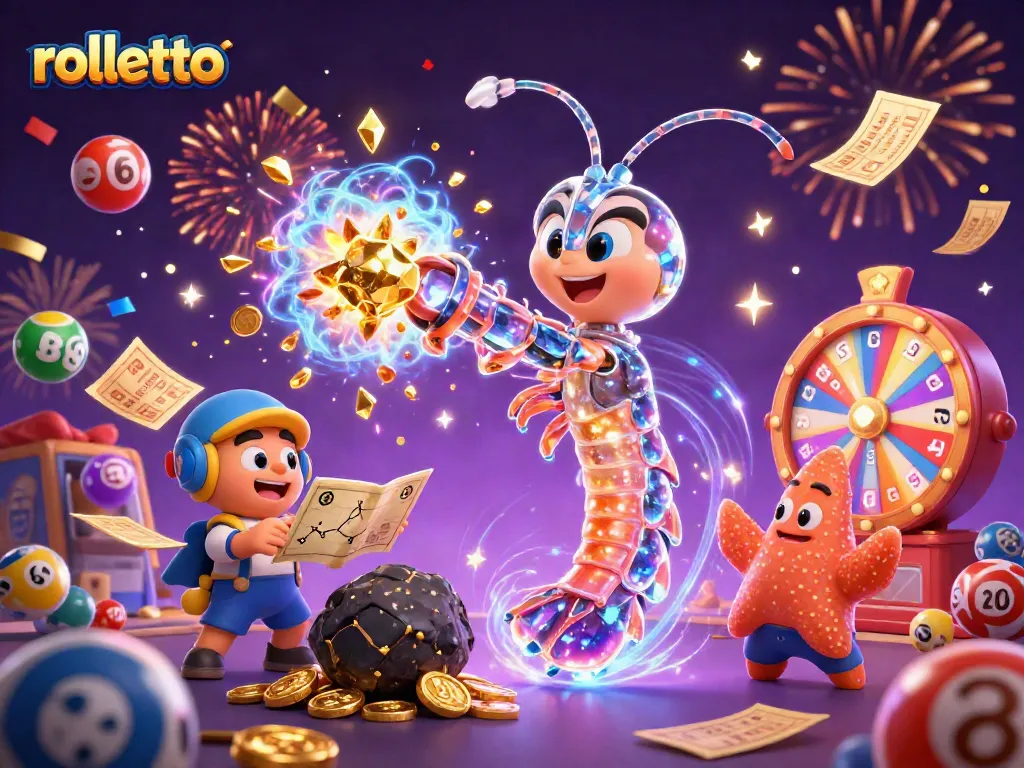 Experience the excitement of rolletto with colorful lottery elements and rich casino visuals.