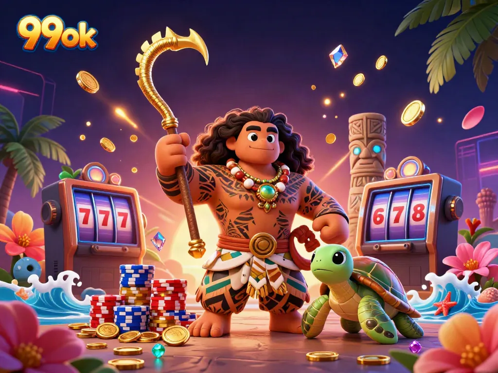 Engage in thrilling games at 99ok with vibrant characters and casino elements.