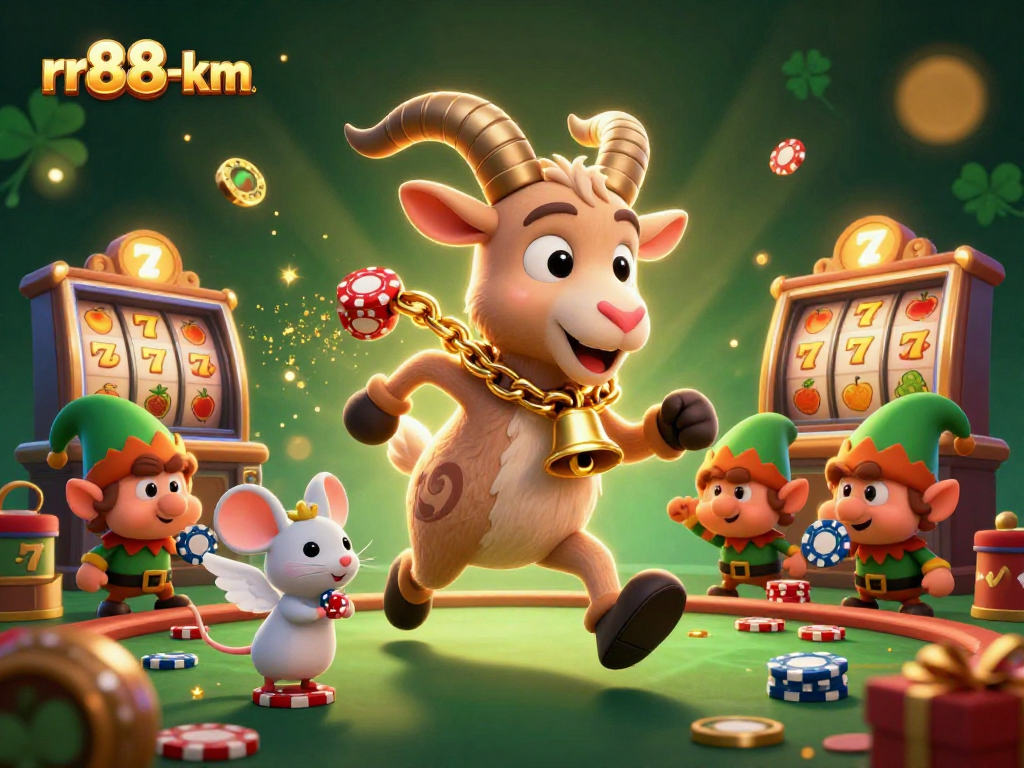 Join the festive fun at rr88-km's holiday casino with gremlins stealing poker chips!