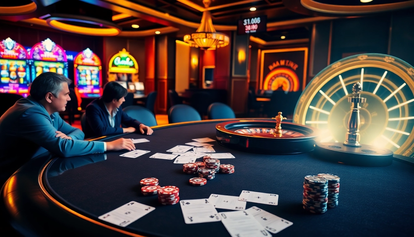 Experience high-stakes excitement with VB888 at our luxurious poker table and vibrant casino atmosphere.