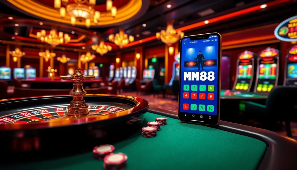 Experience thrilling gameplay at MM88 casino with vibrant tables and high stakes action.