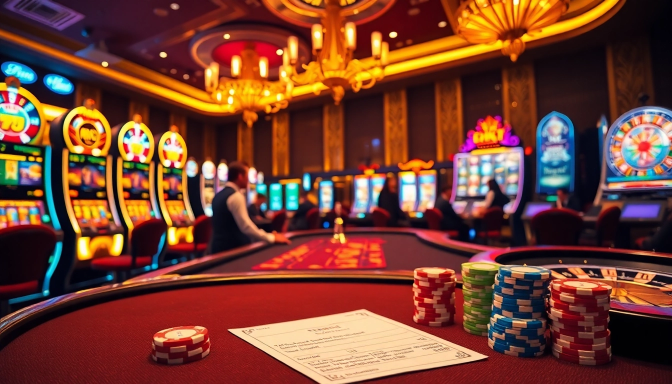 Experience the thrill of 789bet at a luxurious casino gaming table with poker chips and slots.