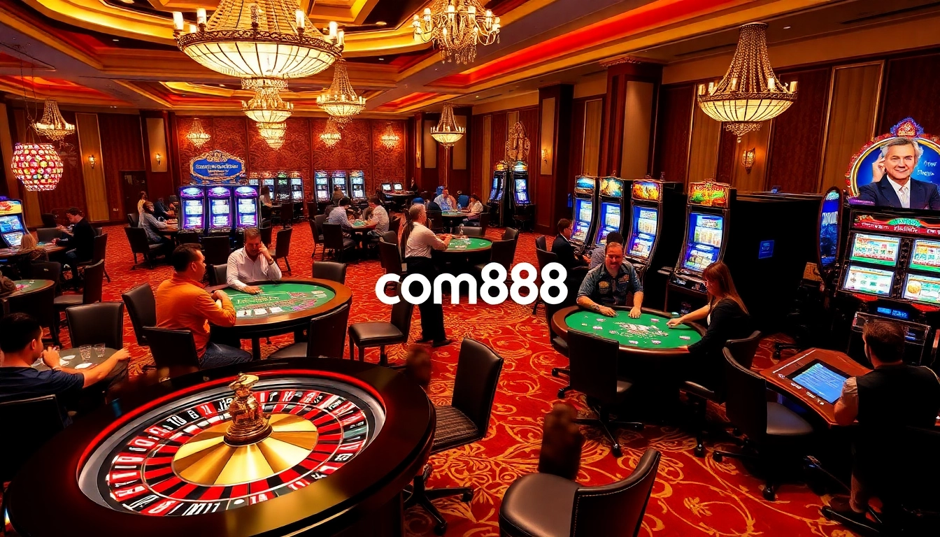 Experience the thrill of gambling with cm88 at lavish casino tables and vibrant slot machines.