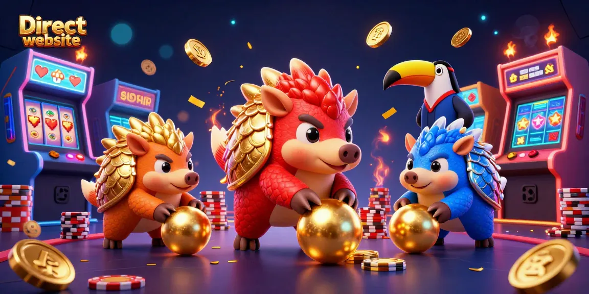 Experience the excitement of a Direct website casino with vibrant pangolins and animated gameplay.